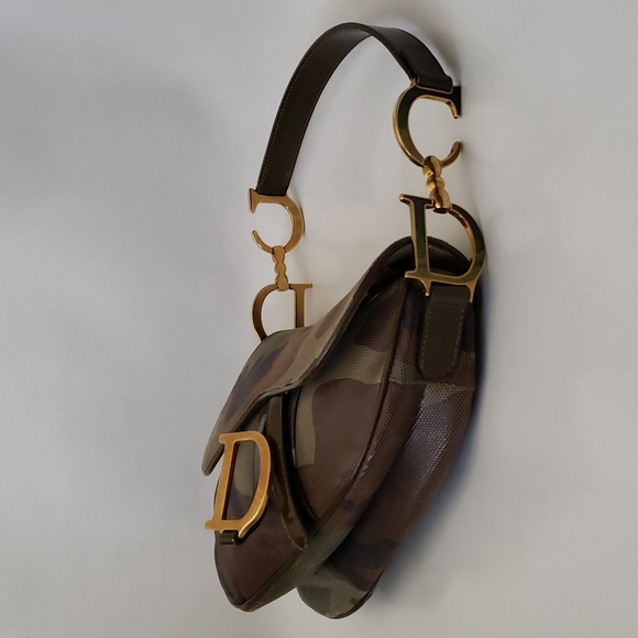 Y2K Rare Dior Camouflage Saddlebag - Picture 4 of 16